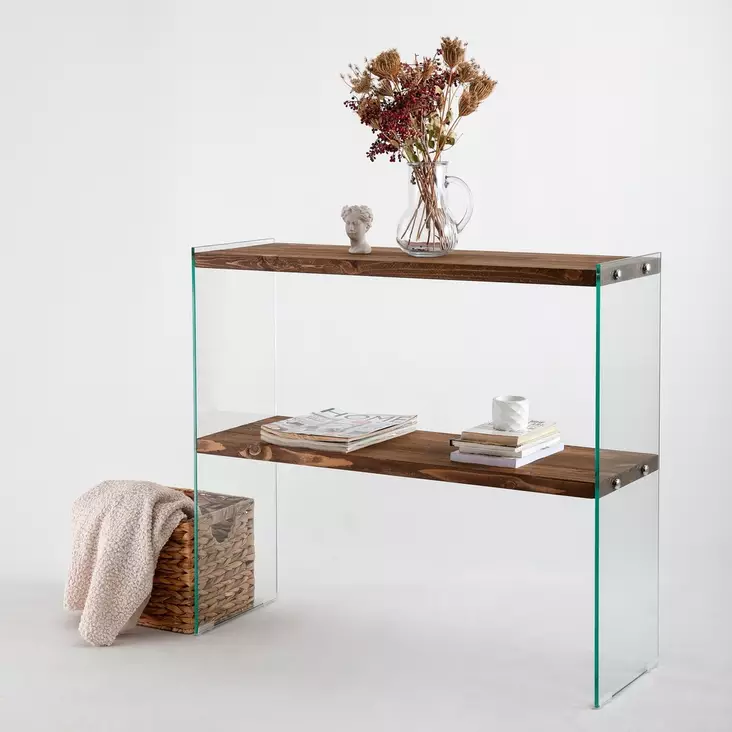 Byrå Hanah Home Venedik Valnöt Massiv Furu 90x80x30 cm - Byråer och skåp - 8683342512343 - 1