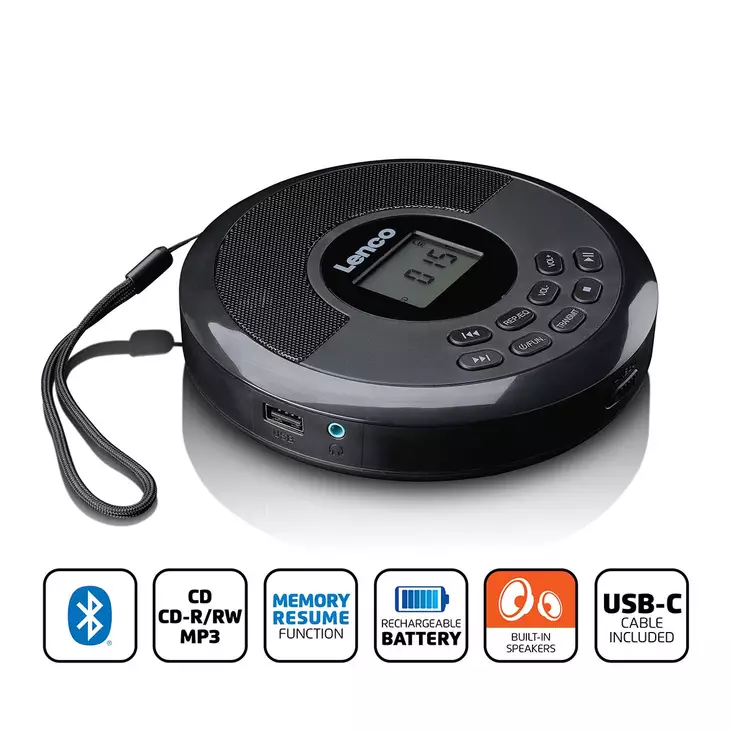 Discman med Bluetooth® och inbyggda högtalare - CD/DVD-spelare - 8711902090403 - 1