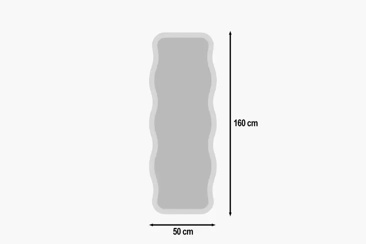 Spegel Hanah Home Aror Vit MDF 50x160x2,2 cm - Speglar - 8684282547013 - 1
