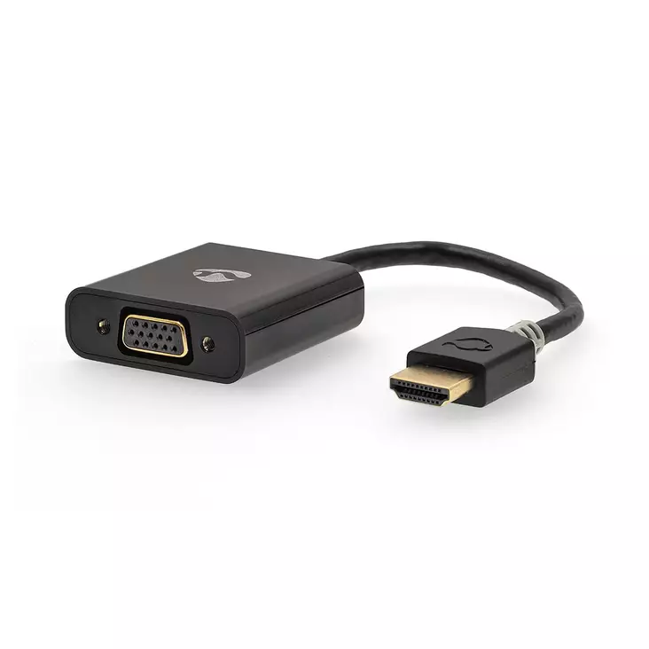HDMI Adapter | HDMI Kontakt | USB Micro-B Hona / VGA hona 15p / 3.5 mm Hona | Guldplaterad | Rak | PVC | Antracit | 1 st. | Låda - HDMI-kablar - 5412810264353 - 1