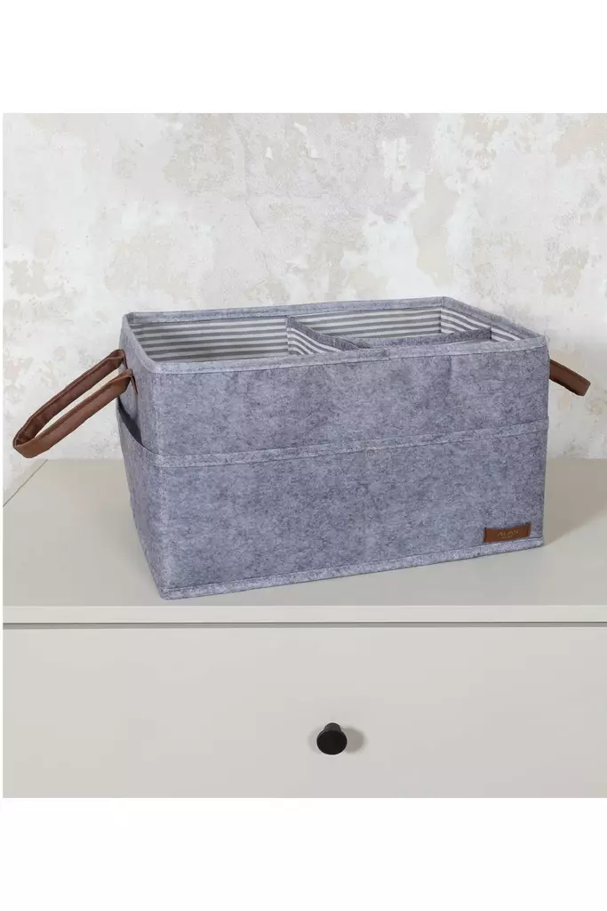 Filtkorg Aberto Design ALS03860 Grå Filt 33x20x18 cm - Förvaringslådor och korgar - 8683743431663 - 1