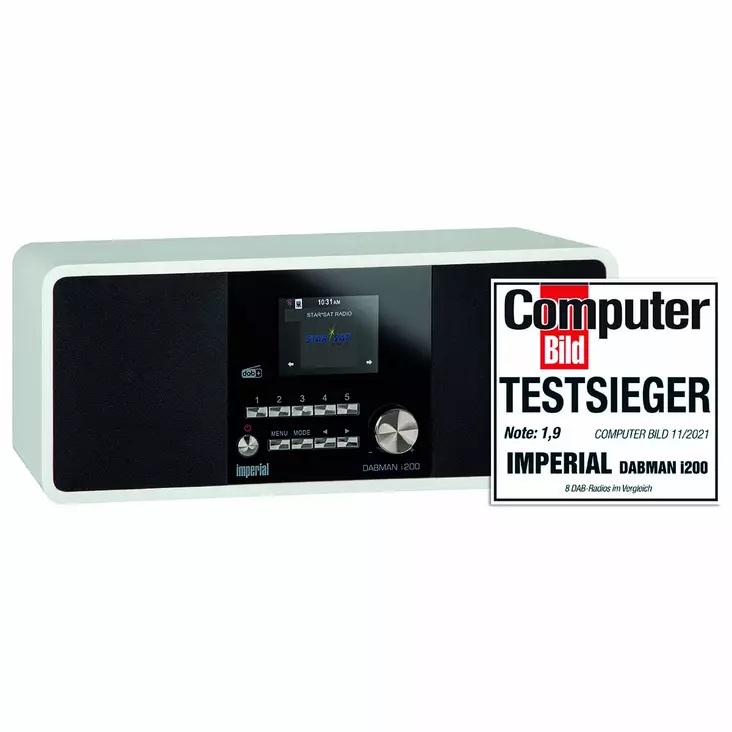 DABMAN i200 Multifunktionell stereoradio DAB+ / FM / Internet Vit - Radioapparater - 4024035232003 - 10