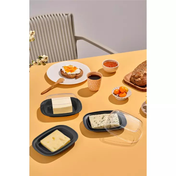 Kylskåpsorganisatör Hermia Antracit Plast 3 Delar - Matlådor och matförvaringsbehållare - 8684282826583 - 1