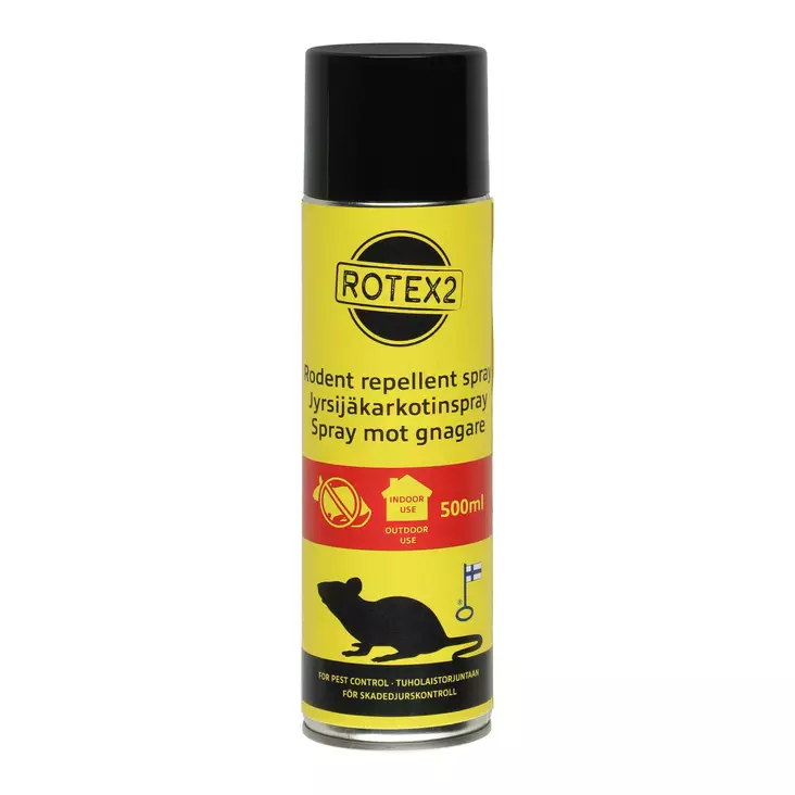 Jyrsijäkarkotespray Rotex-2 - 500 ml - Avskräckare och fällor för gnagare - 6410416317953 - 1