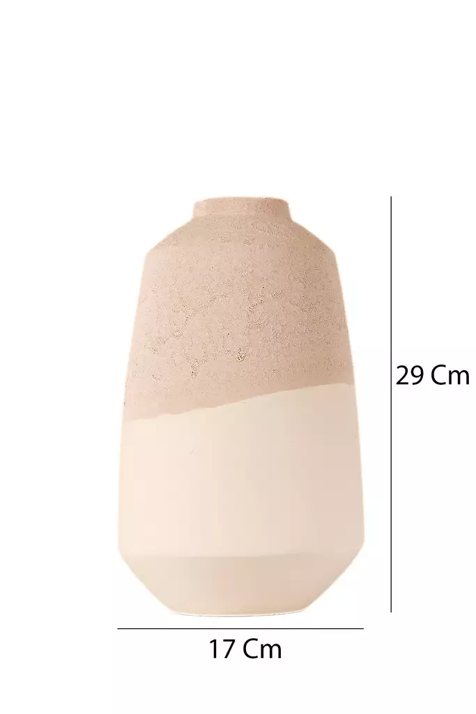 Dekorativ Kruka Aberto BK001 Beige Keramik 17x29 cm - Hängande blomkrukor och vaser - 8684283592463 - 1