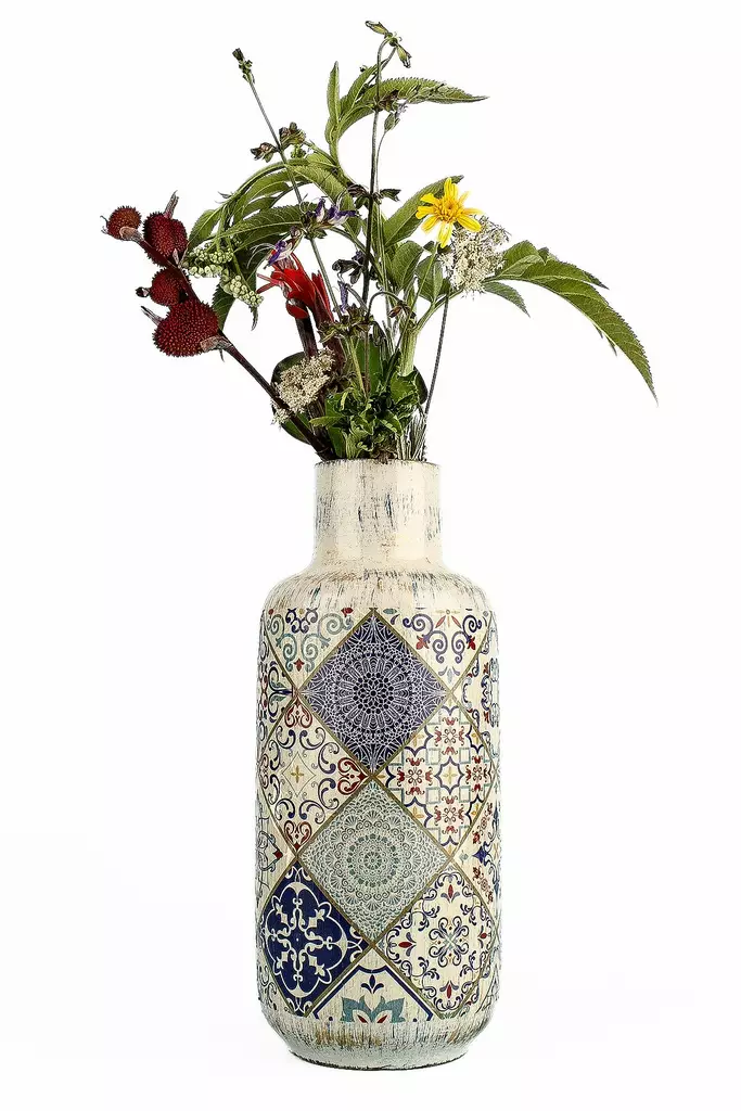 Dekorativ Kruka Aberto Design YL709 Flerfärgad Keramik 11x26 cm - Hängande blomkrukor och vaser - 8684283435623 - 1