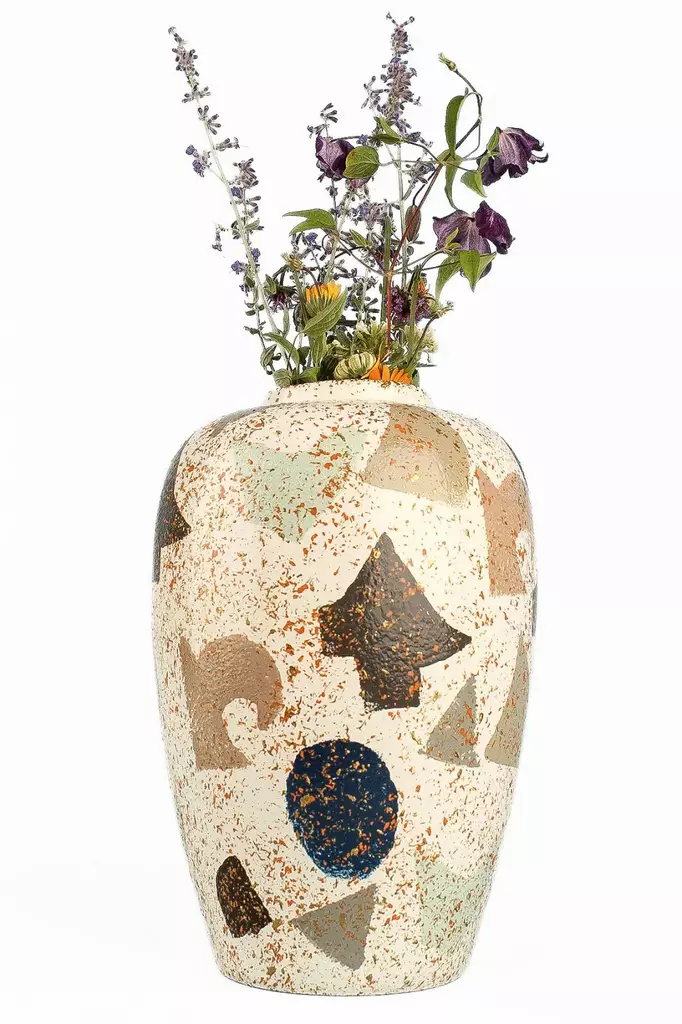 Dekorativ Kruka Aberto Design YL691 Flerfärgad Keramik 17x24 cm - Hängande blomkrukor och vaser - 8684283435593 - 1