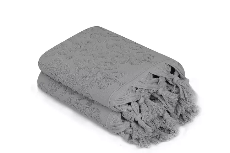 Handduk Set Mijölnir Grå 100% Bomull 50x90 cm & 50x90 cm - Handdukar - 8681875118643 - 1