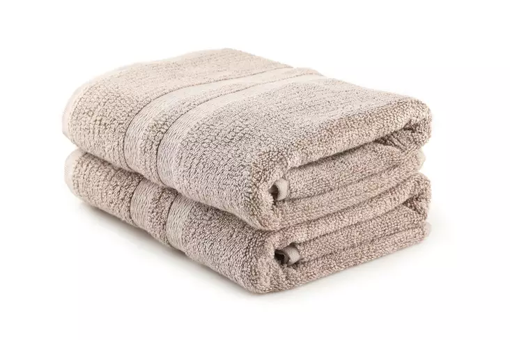 Handduk Set Mijölnir Ljusbrun 60% Bambu 40% Bomull 50x90 cm 2 Delar - Handdukar - 8684282253983 - 1