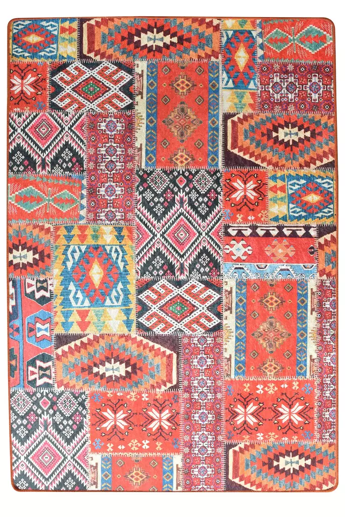 Gångmatta Conceptum Hypnose Patchwork Flerfärgad Polyester 80x200 cm - Små mattor och gångmattor - 8681875594003 - 1
