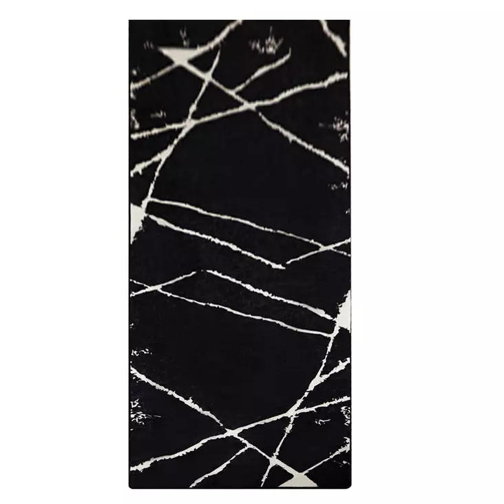 Gångmatta Conceptum Hypnose Broken Svart Polyester 80x300 cm - Små mattor och gångmattor - 8682870896543 - 1