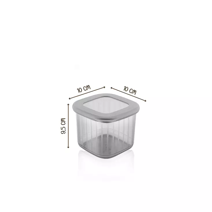 Förvaringslåda Set Hermia Antracit Plast 6 Delar - Matlådor och matförvaringsbehållare - 8684282831723 - 1