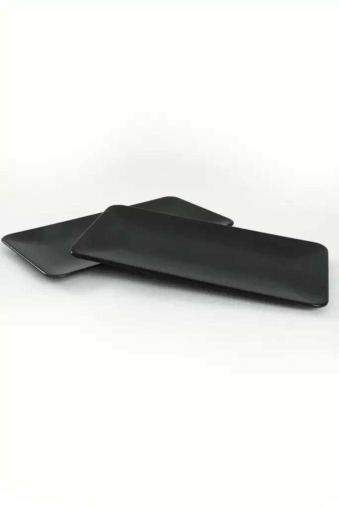 Serveringsfat Set Hermia Svart Keramik 2 Delar - Serveringsfat - 8683743966943 - 1