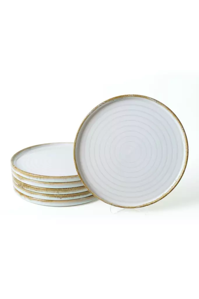 Serveringsfat Set Hermia Vit Keramik 6 Delar - Serveringsfat - 8684283059553 - 1