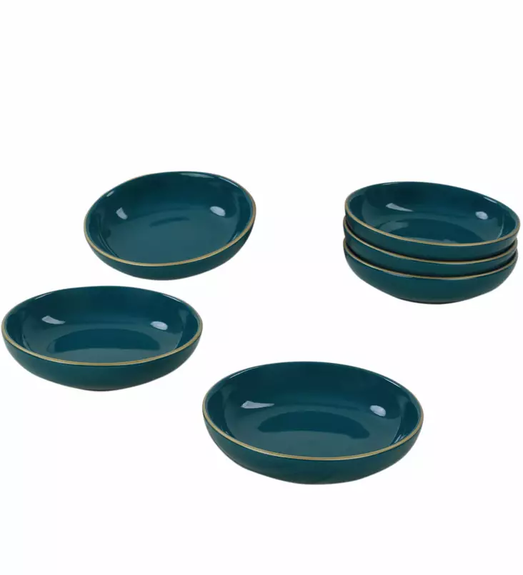 Skål Set Hermia Petrolblå Keramik 6 Delar - Serveringsfat - 8683342394093 - 1