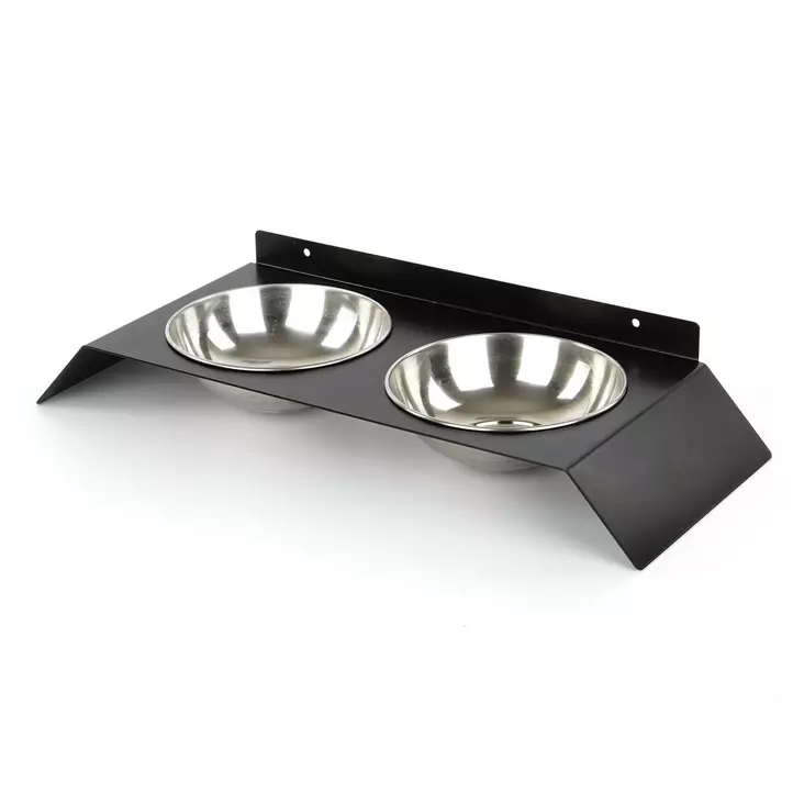 Matskål Hanah Home Pet018 Svart Metall 50x6x20 cm - Mat- och dryckeskärl - 8682870777163 - 1