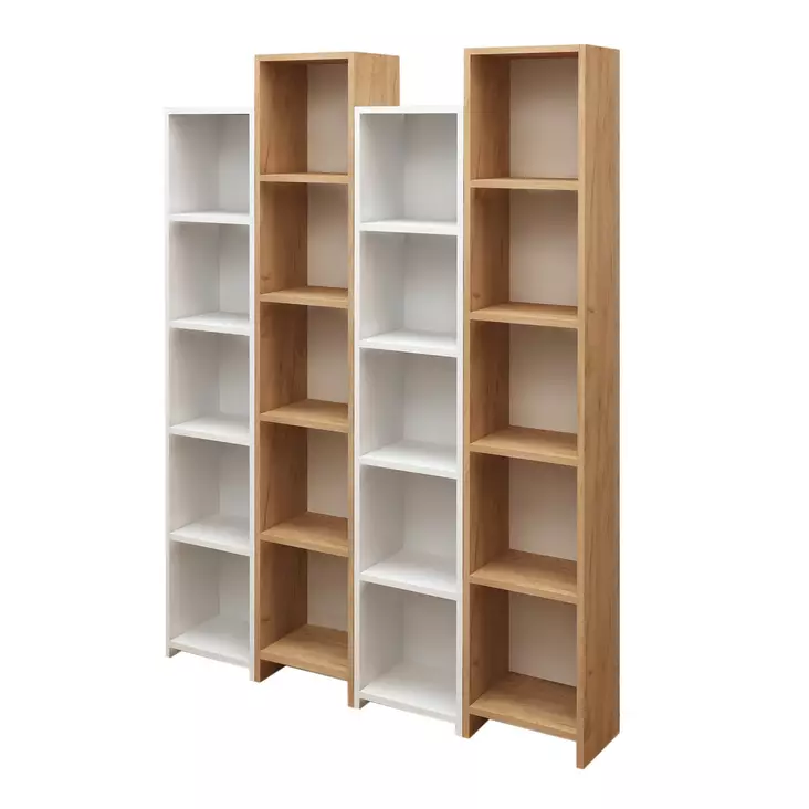 Bokhylla Hanah Home Semm Ek Spånskiva 134,4x180x25 cm - Bokhyllor - 8681875179033 - 1