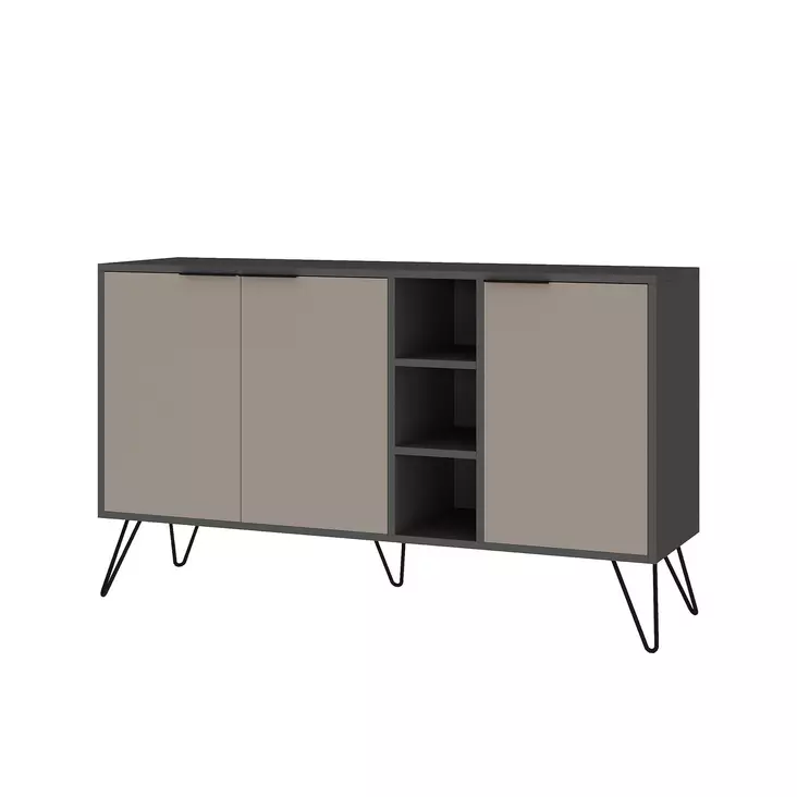 Konsolbord Hanah Home Clara Antracit Spånskiva 142x83x35,6 cm - Byråer och skåp - 8681875837643 - 1