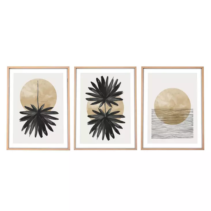 Inramad MDF-tavla Wallity Flerfärgad MDF 50x70 cm 3 Delar - Tavlor och ramar - 8684282340843 - 1