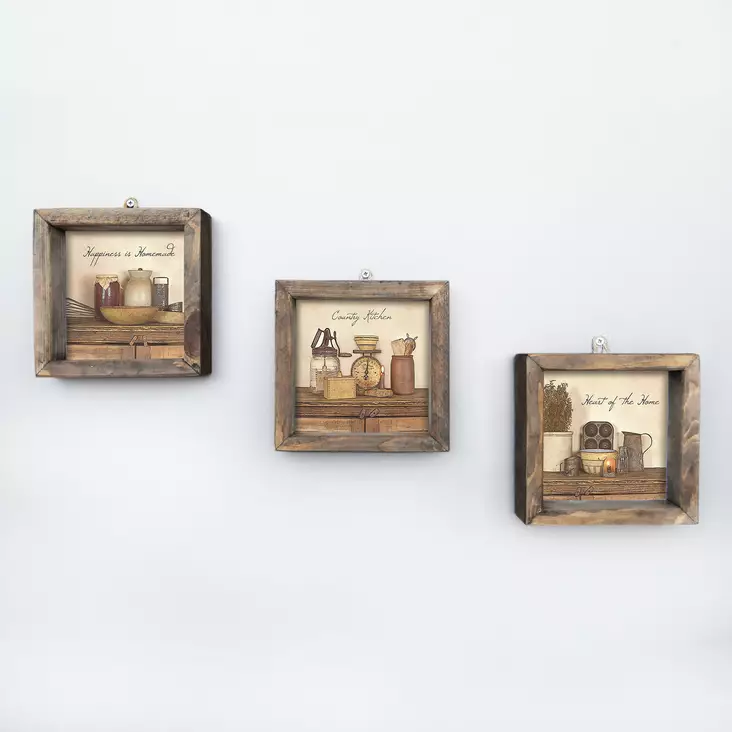 Inramad MDF-tavla Wallity Flerfärgad MDF 15x15 cm 3 Delar - Tavlor och ramar - 8681875299663 - 1