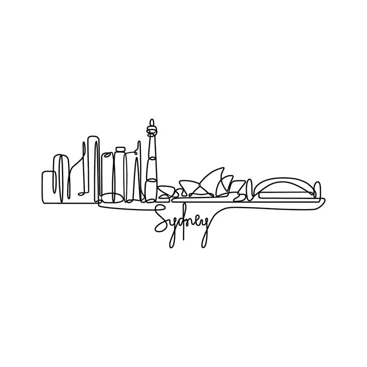 Väggdekor Metall Wallity Sydney Svart Metall 120x52 cm - Dekorationer, prydnadsföremål - 8683342852913 - 1