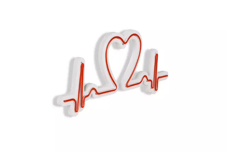 Led Väggdekor Wallity Love Rhythm Röd Plast 51x21 cm - Ljussmycken och ljusfigurer - 8682870288553 - 1