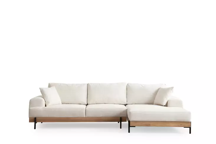 Hörnsoffa Atelier del Sofa Eti Oak Vit Polyester 280x170x78 cm - Soffor - 8684282394013 - 1