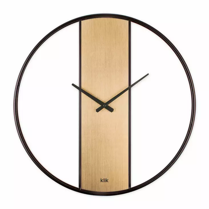 Väggklocka Metall Wallity Demre Guld Stål/MDF 62x62 cm - Väggklockor - 8684283520213 - 1