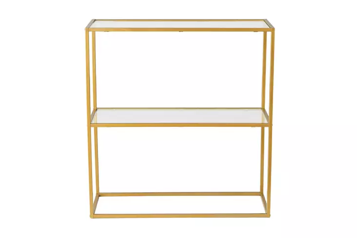 Sideboard Hanah Home Berra Guld Härdat Glas 80x85x30 cm - Sidobord och extrabord - 8683742474883 - 1