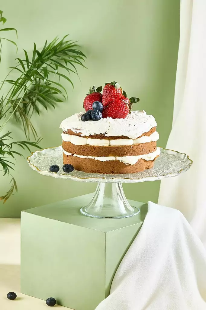 Tårtfat Hermia Transparent Glas 28 cm - Tallrikar - 8684283796243 - 1