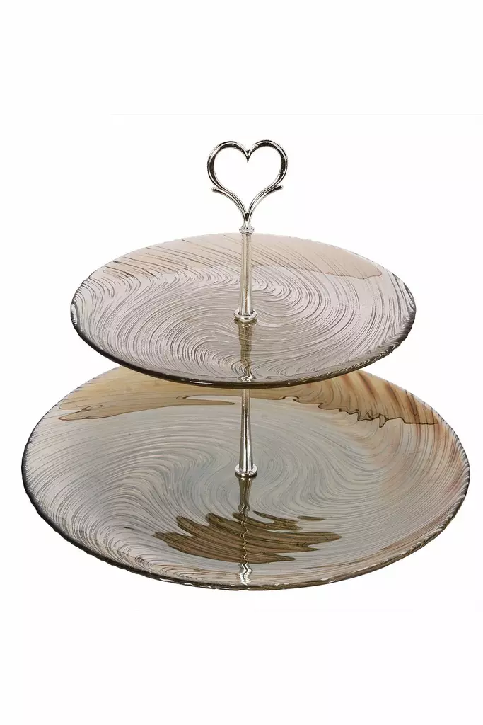 Kakfat Hermia Rökgrå Glas 28x21 cm - Tallrikar - 8684283721573 - 1