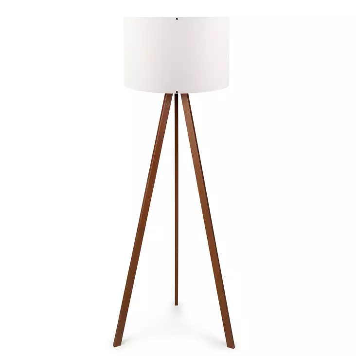 Golvlampa Opviq AYD-1528 Vit Brun MDF PVC 38 x 140 cm - Golv- och bordslampor - 8681875052503 - 1