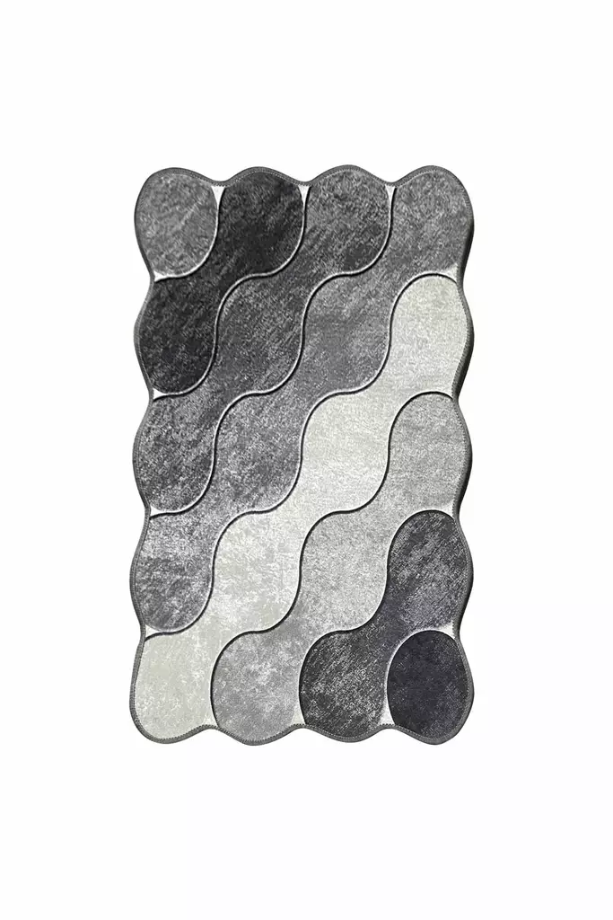 Matta Conceptum Hypnose Circle Grå Polyester 120x180 cm - Stora och medelstora mattor - 8683743782543 - 1