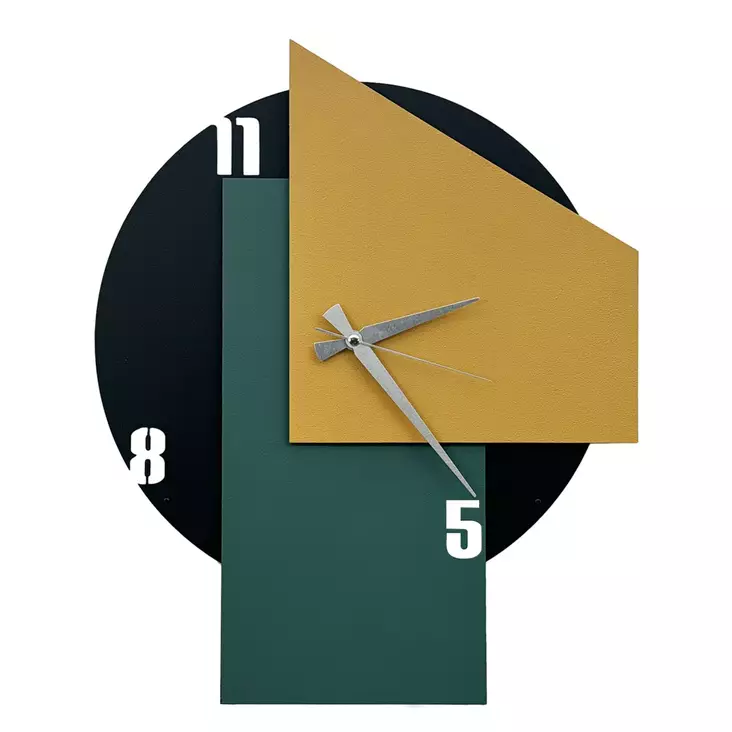 Väggklocka Wallity Flerfärgad Metall 51x42 cm - Väggklockor - 8684283390823 - 1