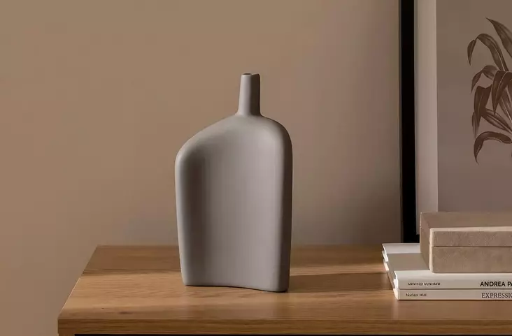 Vas Aberto Design CY0170 Mink Keramik 15x6x27 cm - Hängande blomkrukor och vaser - 8684282979593 - 1