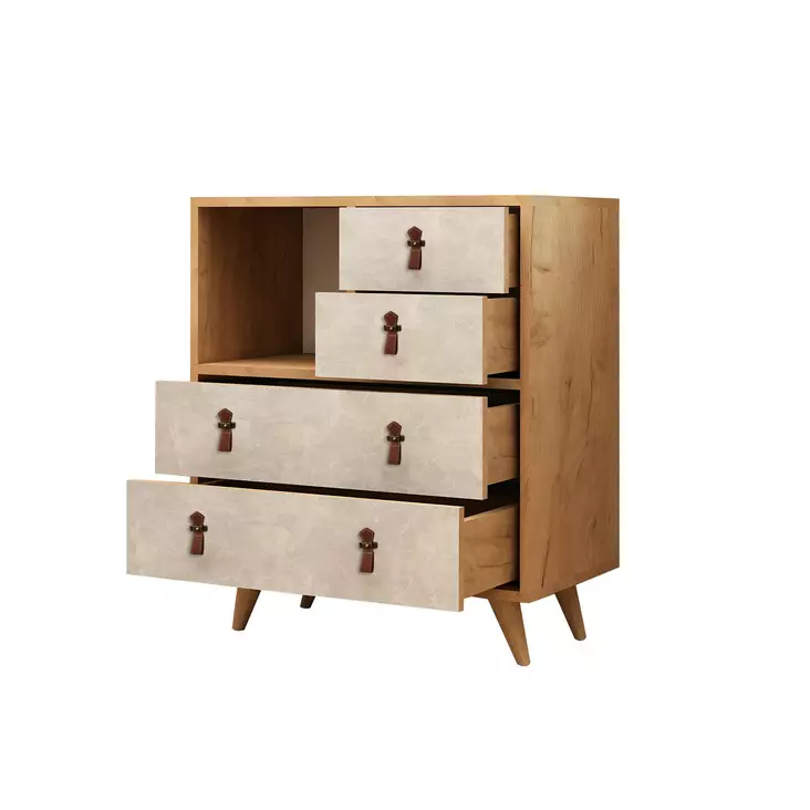 Byrå Hanah Home Witlof Ek Spånskiva 70x88,6x40 cm - Byråer och skåp - 8681875126723 - 1