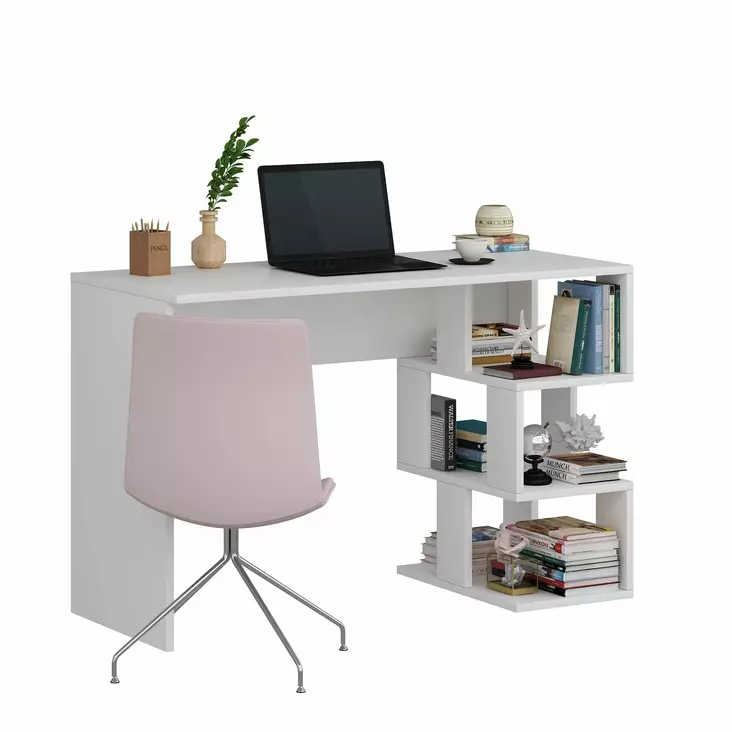 Skrivbord Hanah Home Dardanos Vit Spånskiva 110x73,8x50 cm - Skrivbord - 8683342399913 - 1