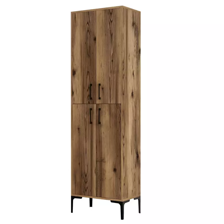 Förvaringsskåp Hanah Home Berlin A Valnöt Spånskiva 60x200x35 cm - Skåp och byråer - 8683342170123 - 1