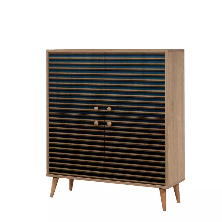 Förvaringsskåp Hanah Home Multilux 222 Sonoma Ek Spånskiva 95x111x36 cm - Skåp och byråer - 8681875380743 - 1