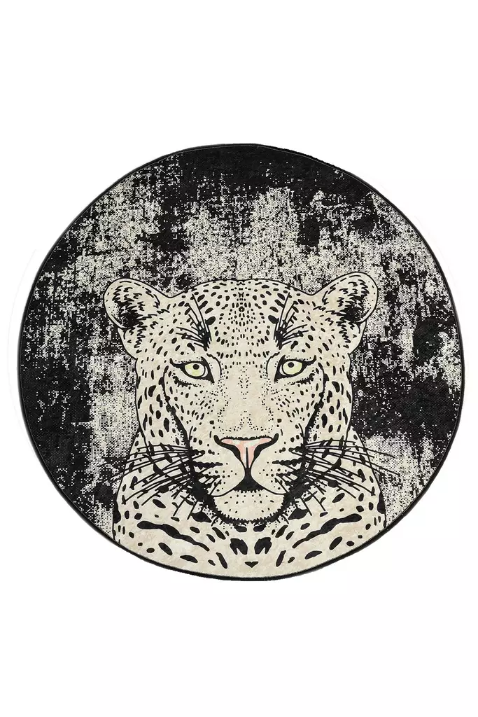 Matta Conceptum Tiger Flerfärgad Polyester 140x140 cm - Runda mattor - 8681875427233 - 1