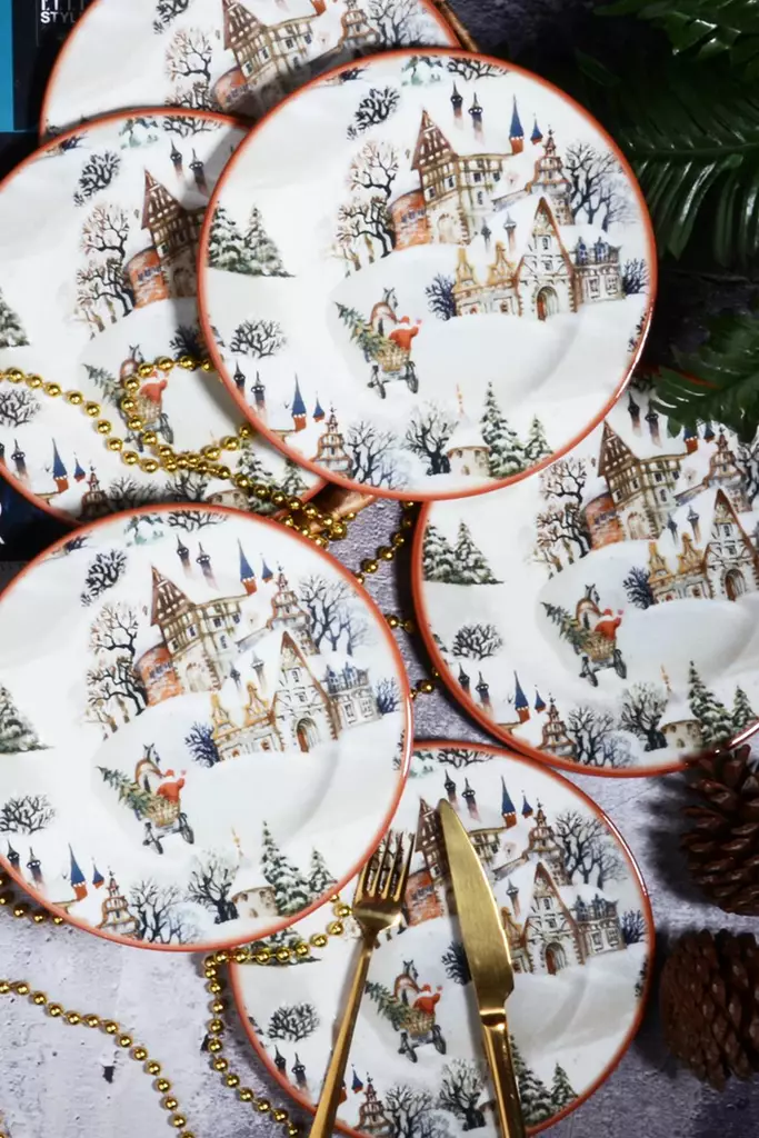 Assietter Set Hermia Flerfärgad Porslin 6 Delar - Tallrikar - 8684283765683 - 1