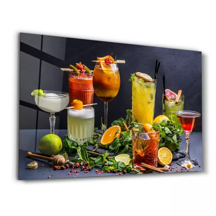 Glastavla Wallity Flerfärgad Glas 46x72 cm - Tavlor och ramar - 8684282962083 - 1