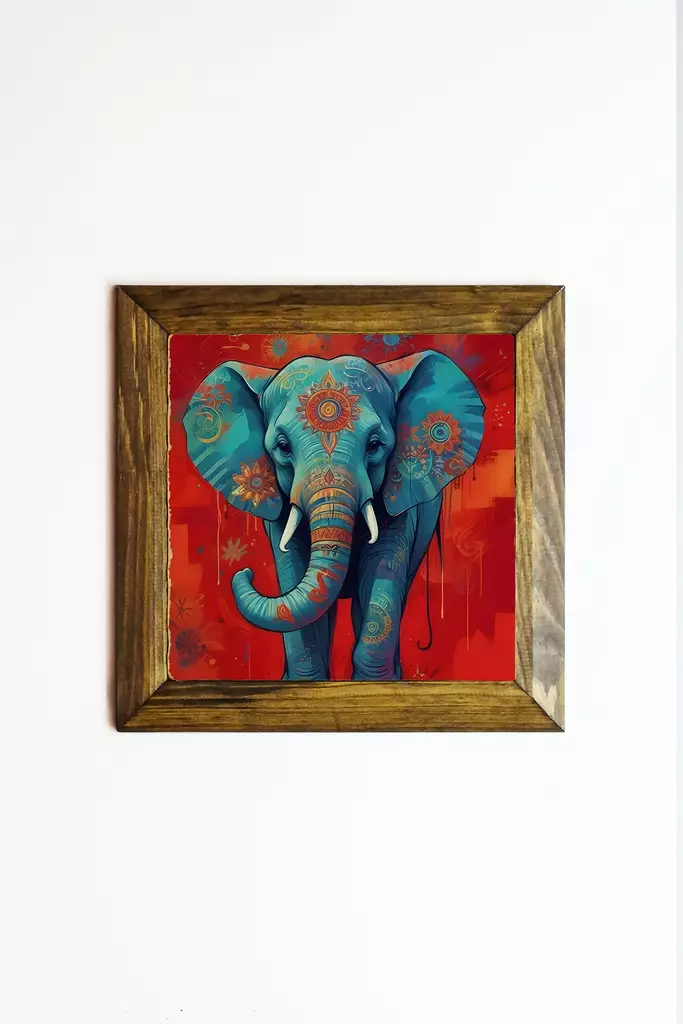 Inramad Tavla Wallity Flerfärgad Sten Trä 26x26 cm - Tavlor och ramar - 8684283589043 - 1