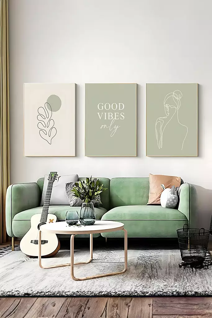 Inramad Tavla Wallity Flerfärgad MDF 33x48 cm 3 Delar - Tavlor och ramar - 8684283137053 - 1