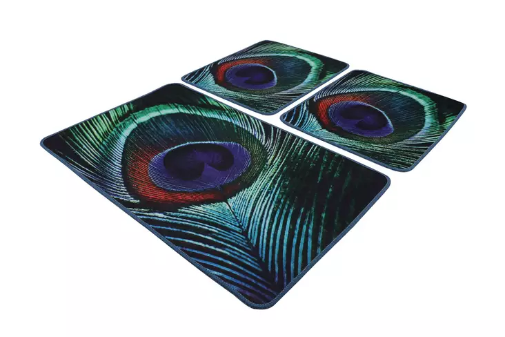 Badrumsmatta Set Mijölnir Flerfärgad 100% Polyester Antibakteriell Halkfri 60x100 cm & 50x60 cm & 50x60 cm - Badrumsmattor och våtrumsmattor - 8682870915893 - 1