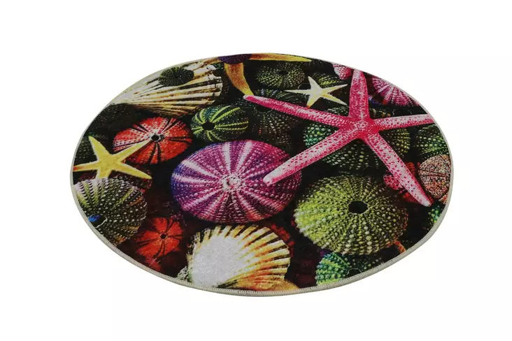 Badrumsmatta Mijölnir Flerfärgad 100% Polyester Antiallergisk Halkfri 100 cm - Badrumsmattor och våtrumsmattor - 8682870129993 - 1