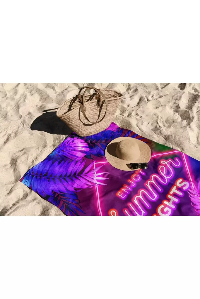 Strandhandduk Mijölnir Flerfärgad Mikrofilament 70% Polyester 30% Polyamid 90x150 cm - Handdukar - 8684282666103 - 1