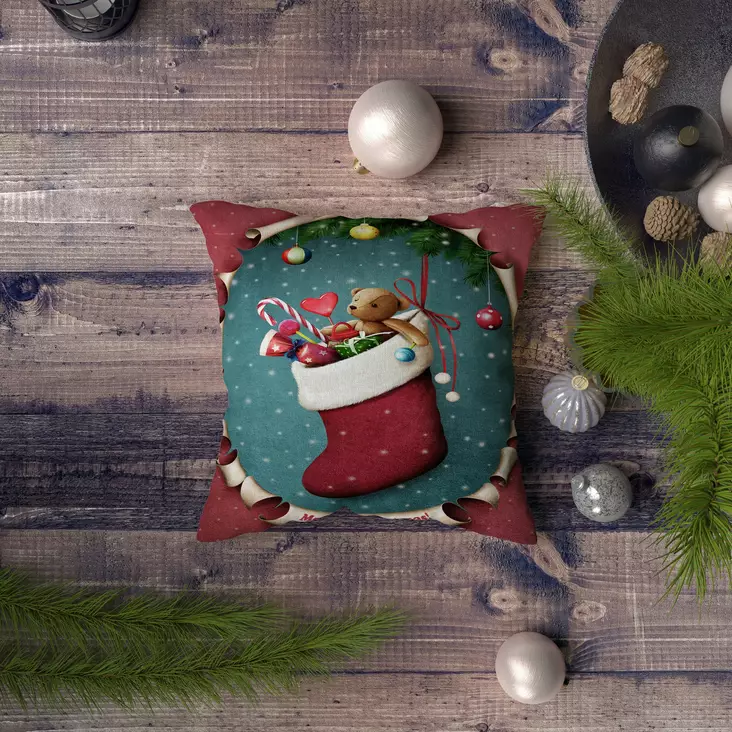 Kuddfodral Aberto Design NYXMAS072 Flerfärgad Polybomull 43x43 cm - Prydnadskuddar - 8683743249473 - 1