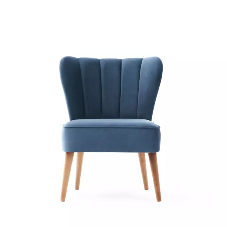 Öronlappsfåtölj Atelier del Sofa Layla Blå Polyuretan Akryl Polyester 65x65x80 cm - Fåtöljer - 8683342008143 - 1