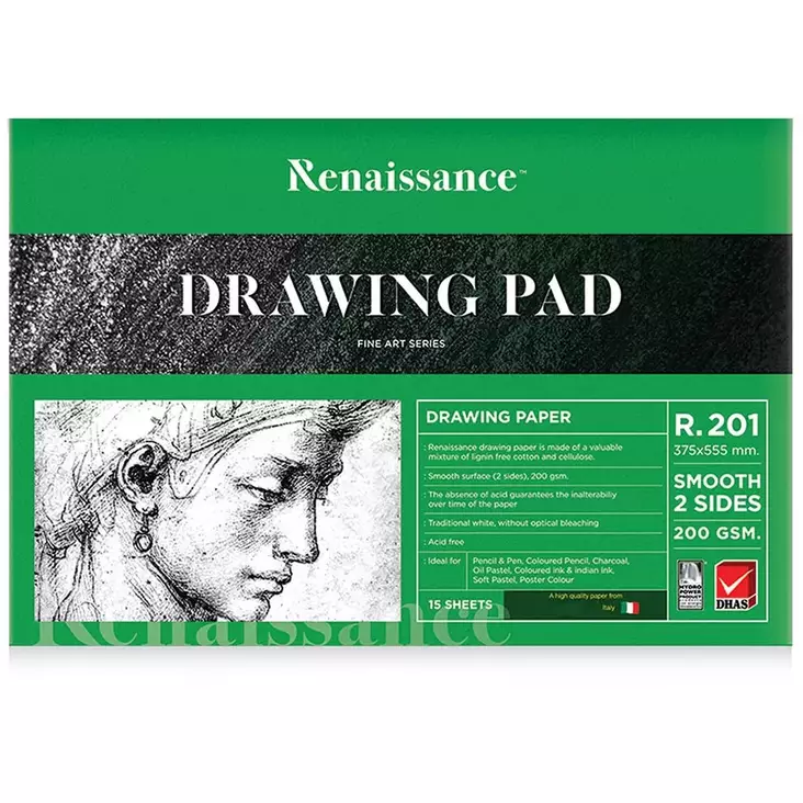 Piirustuslehtiö 375 x 555 mm, 200 g - Hantverksmaterial och tillbehör - 8851907104603 - 1